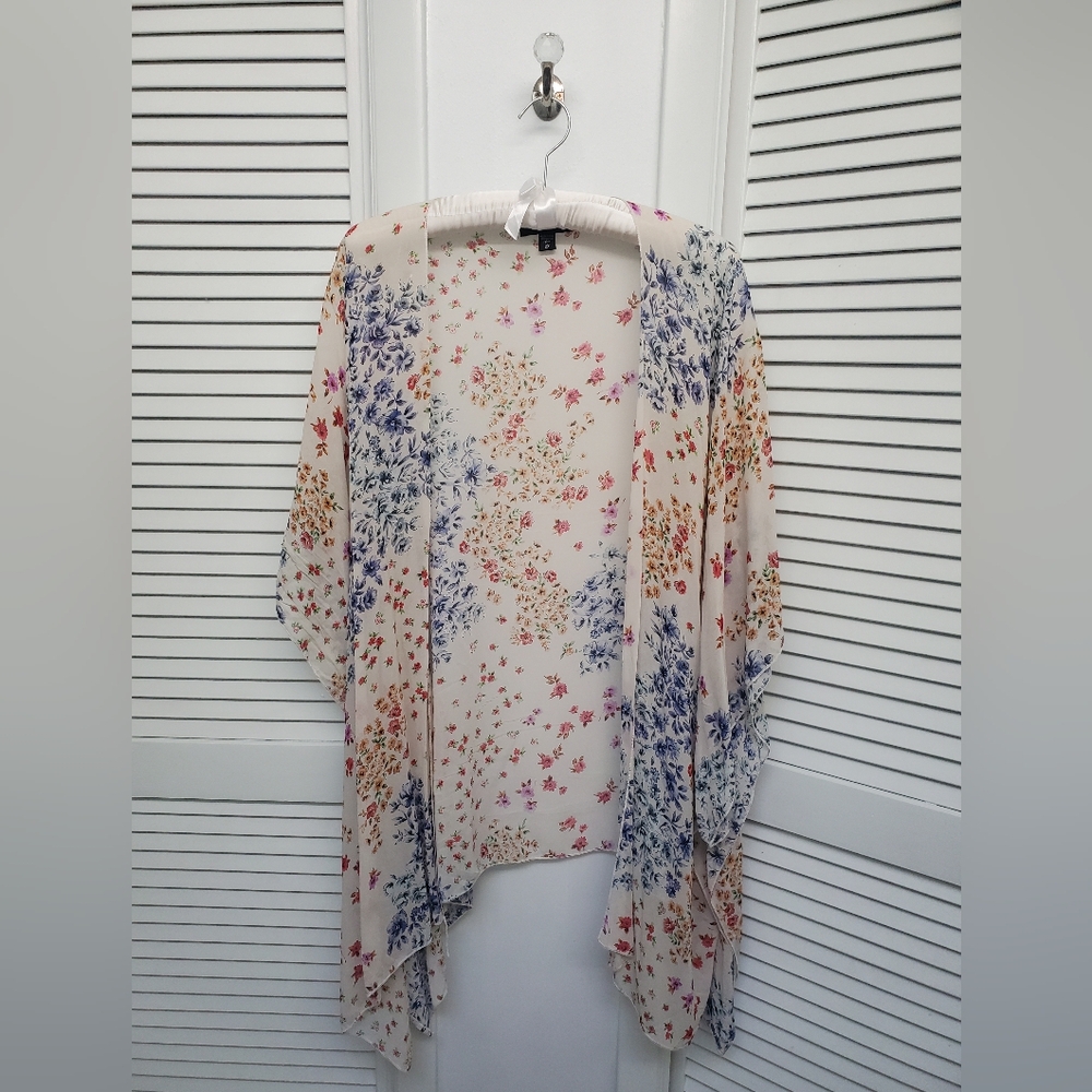Karen Kane Multicolor Floral Ruana Topper NWOT 2X